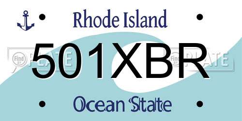 501XBR Rhode Island License Plate