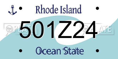 501Z24 Rhode Island License Plate