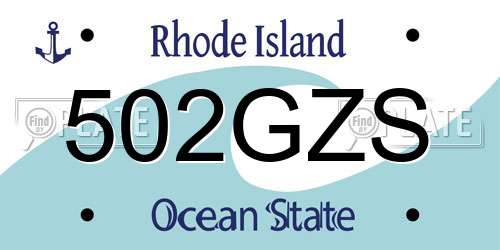 502GZS Rhode Island License Plate