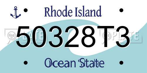 50328T3 Rhode Island License Plate