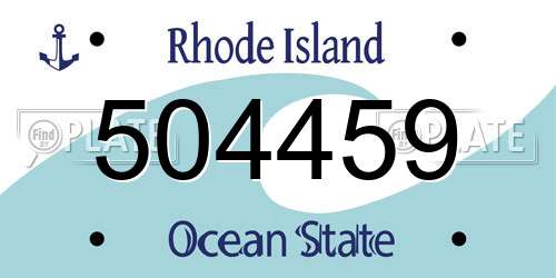 504459 Rhode Island License Plate
