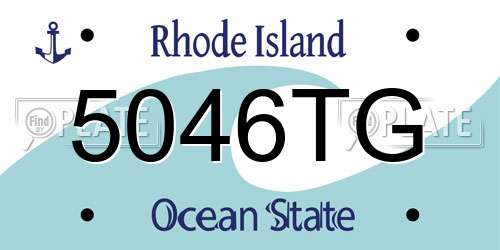 5046TG Rhode Island License Plate