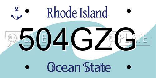 504GZG Rhode Island License Plate