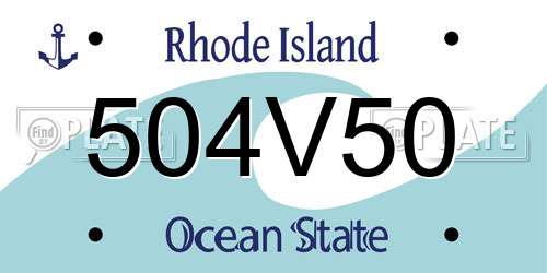 504V50 Rhode Island License Plate