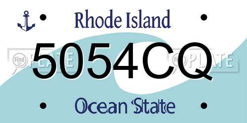 5054CQ Rhode Island License Plate