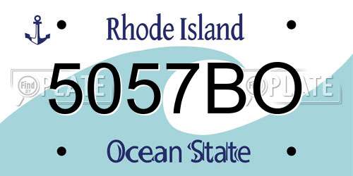 5057BO Rhode Island License Plate
