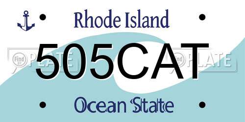 505CAT Rhode Island License Plate