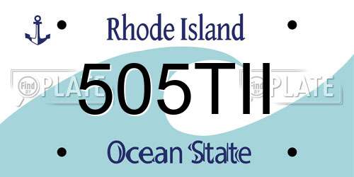 505TII Rhode Island License Plate