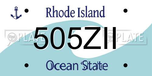 505ZII Rhode Island License Plate