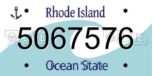 5067576 Rhode Island License Plate