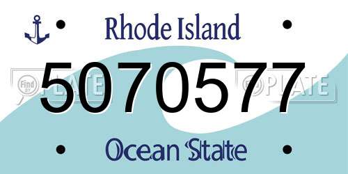 5070577 Rhode Island License Plate
