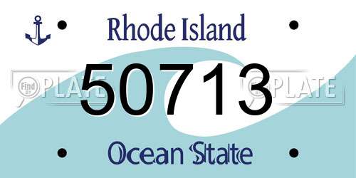 50713 Rhode Island License Plate