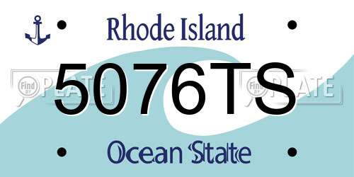 5076TS Rhode Island License Plate