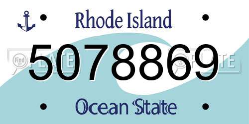 5078869 Rhode Island License Plate