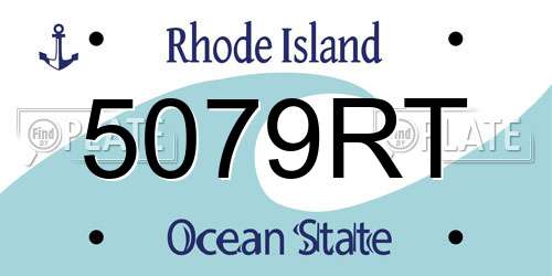 5079RT Rhode Island License Plate