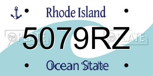 5079RZ Rhode Island License Plate