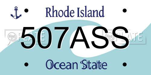 507ASS Rhode Island License Plate