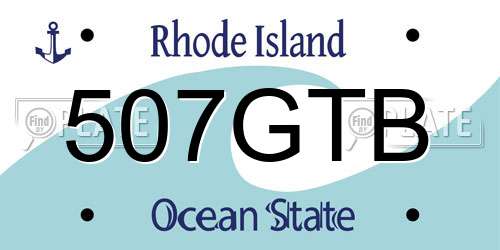 507GTB Rhode Island License Plate