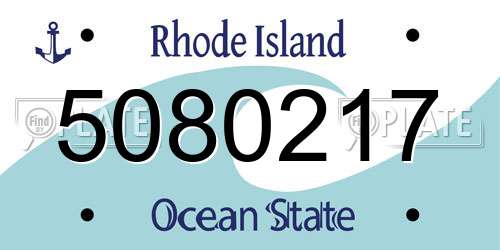 5080217 Rhode Island License Plate