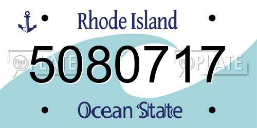 5080717 Rhode Island License Plate
