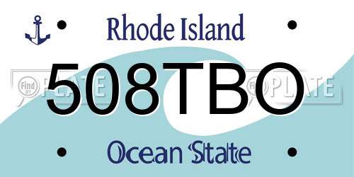 508TBO Rhode Island License Plate