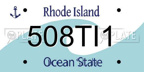 508TI1 Rhode Island License Plate
