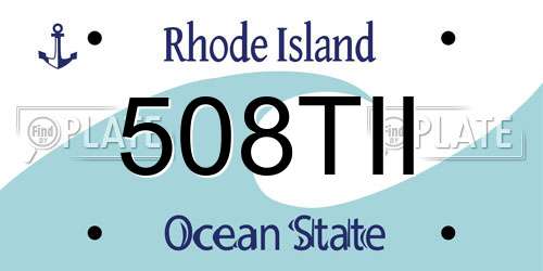 508TII Rhode Island License Plate