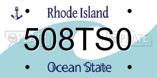 508TS0 Rhode Island License Plate