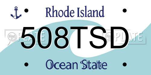 508TSD Rhode Island License Plate