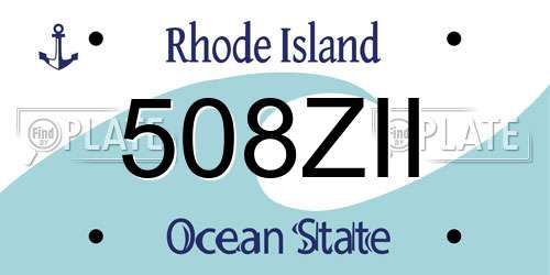 508ZII Rhode Island License Plate