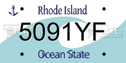 5091YF Rhode Island License Plate