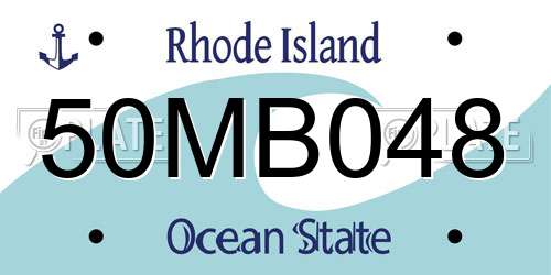 50MB048 Rhode Island License Plate