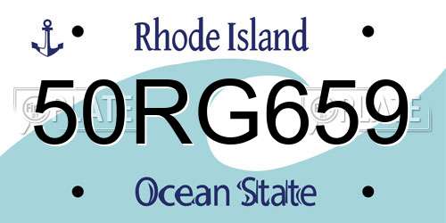 50RG659 Rhode Island License Plate