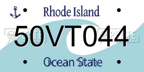 50VT044 Rhode Island License Plate