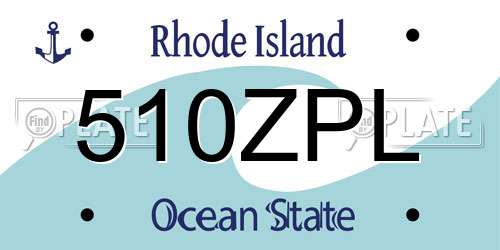510ZPL Rhode Island License Plate