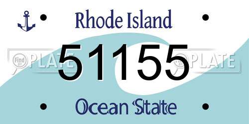 51155 Rhode Island License Plate