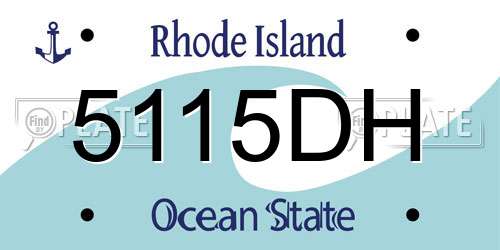 5115DH Rhode Island License Plate