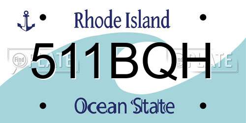 511BQH Rhode Island License Plate