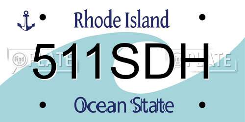 511SDH Rhode Island License Plate