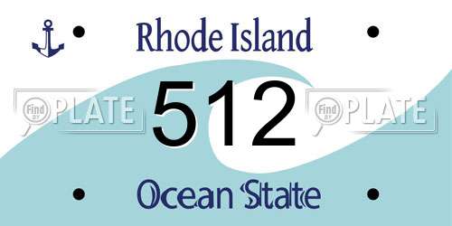 512 Rhode Island License Plate