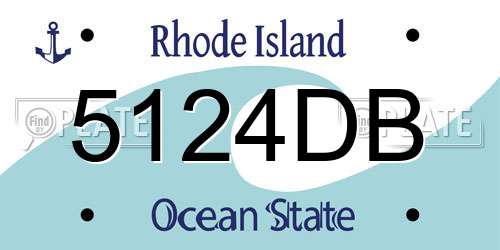 5124DB Rhode Island License Plate