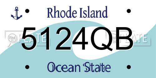 5124QB Rhode Island License Plate
