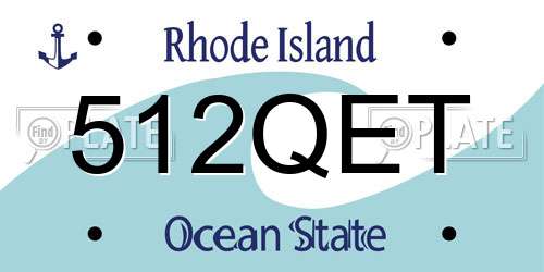 512QET Rhode Island License Plate