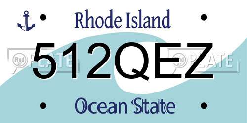512QEZ Rhode Island License Plate