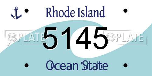 5145 Rhode Island License Plate