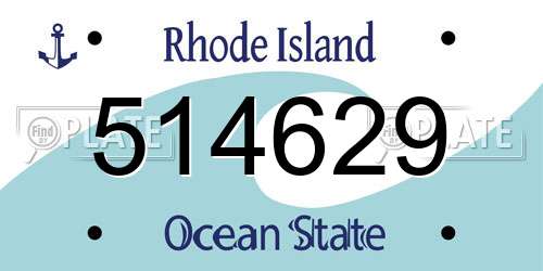 514629 Rhode Island License Plate