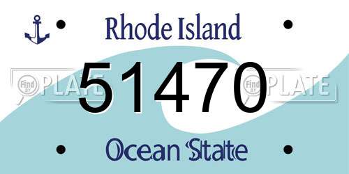 51470 Rhode Island License Plate