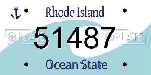 51487 Rhode Island License Plate