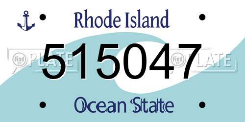 515047 Rhode Island License Plate