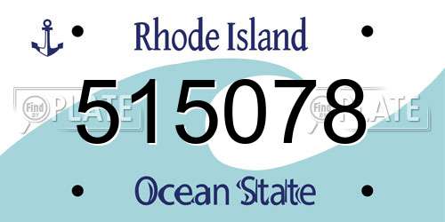 515078 Rhode Island License Plate